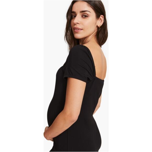 HATCH The Body Cap Sleeve Black Dress Size Small NEW - Picture 2 of 6